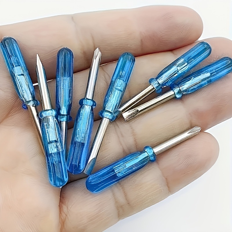 Electronics Repair Hobby - 10-teiliges 2-mm-Mikro-Mini-Schraubendreher-Set, Flachkopf- und Kreuzschlitzschraubendreher für